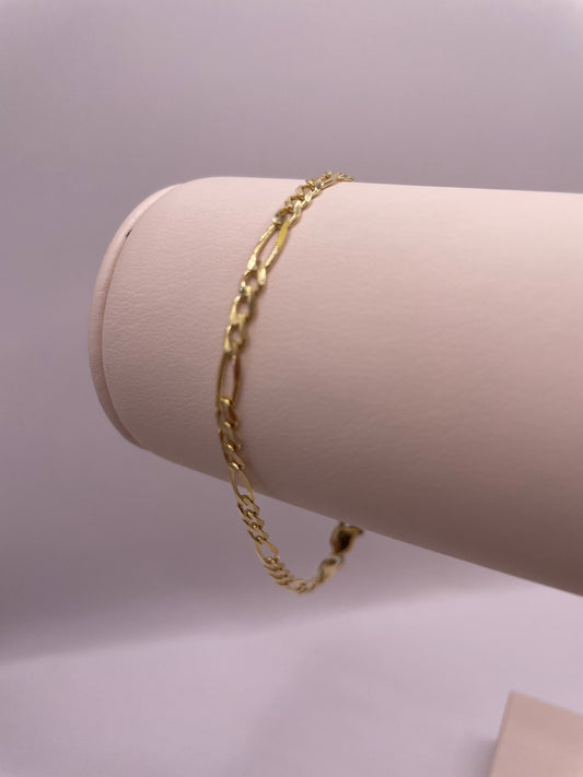 14k fígaro bracelet 3mm