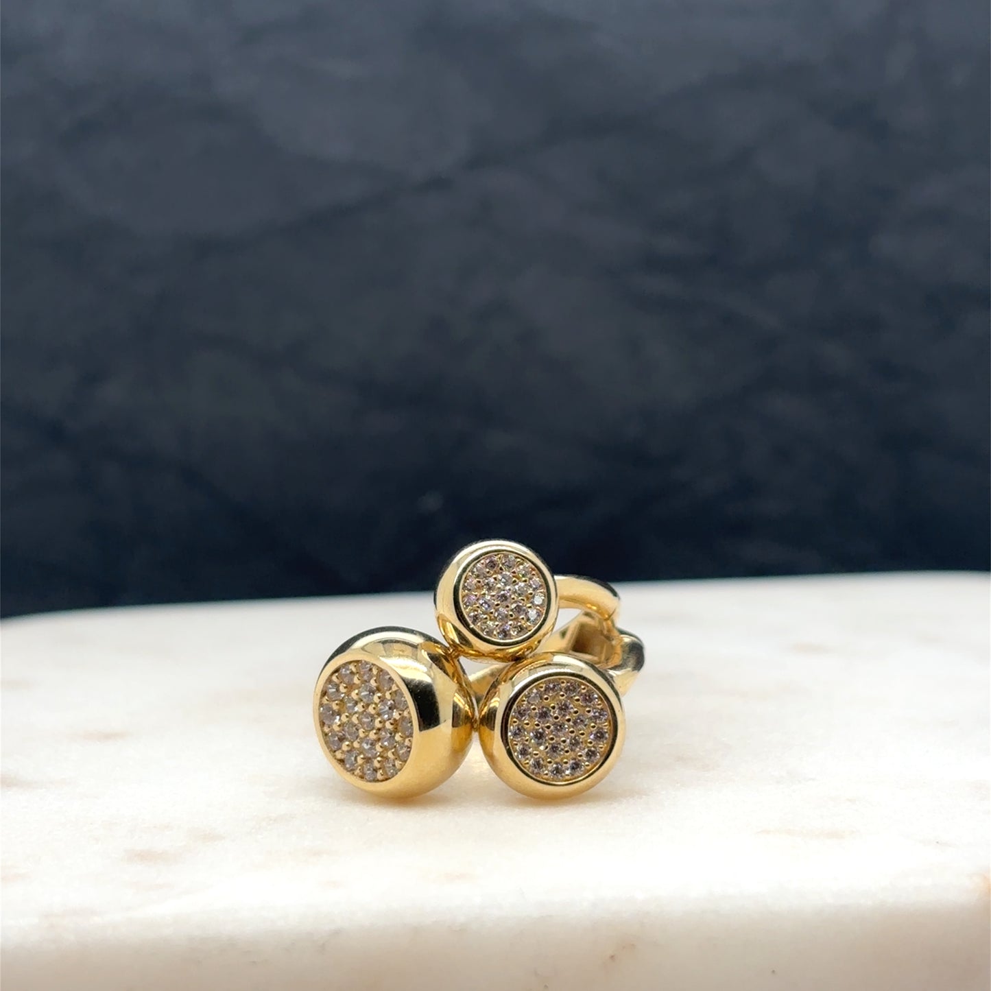14k gold cluster ring