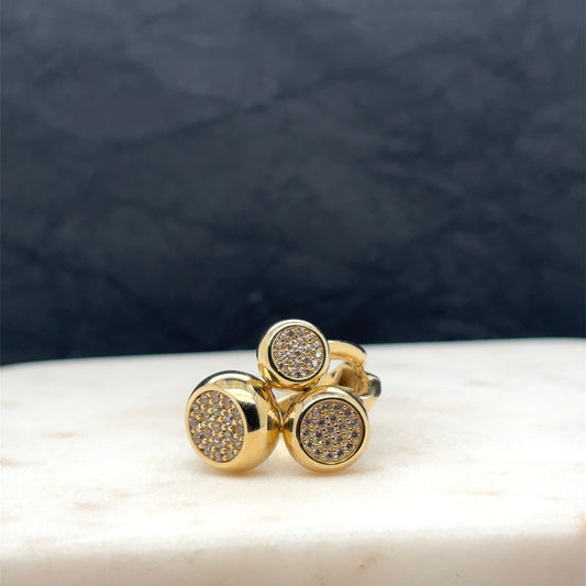 14k gold cluster ring