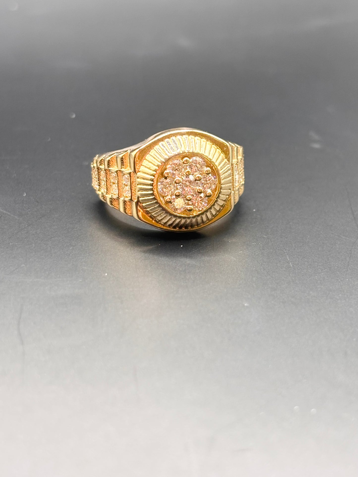 14k men ring solid sz 10