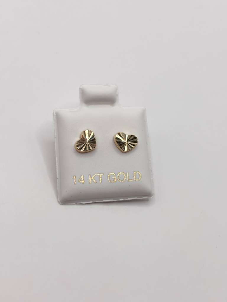 Heart earrings 14k