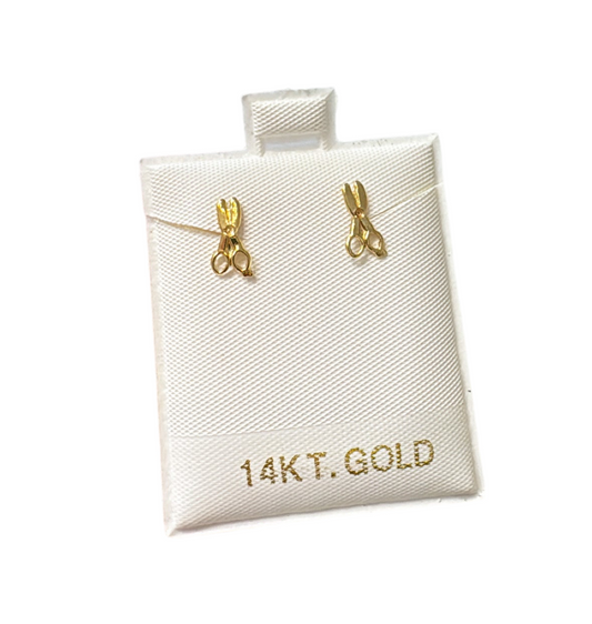 Scissors earrings 14k