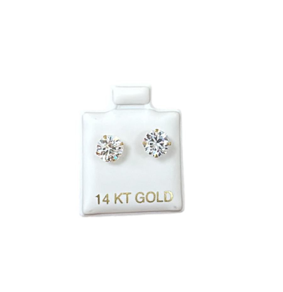 Cz earrings 14k