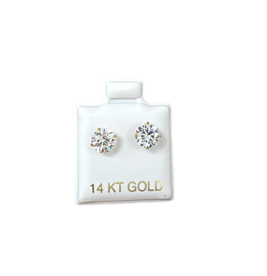 Cz earrings 14k