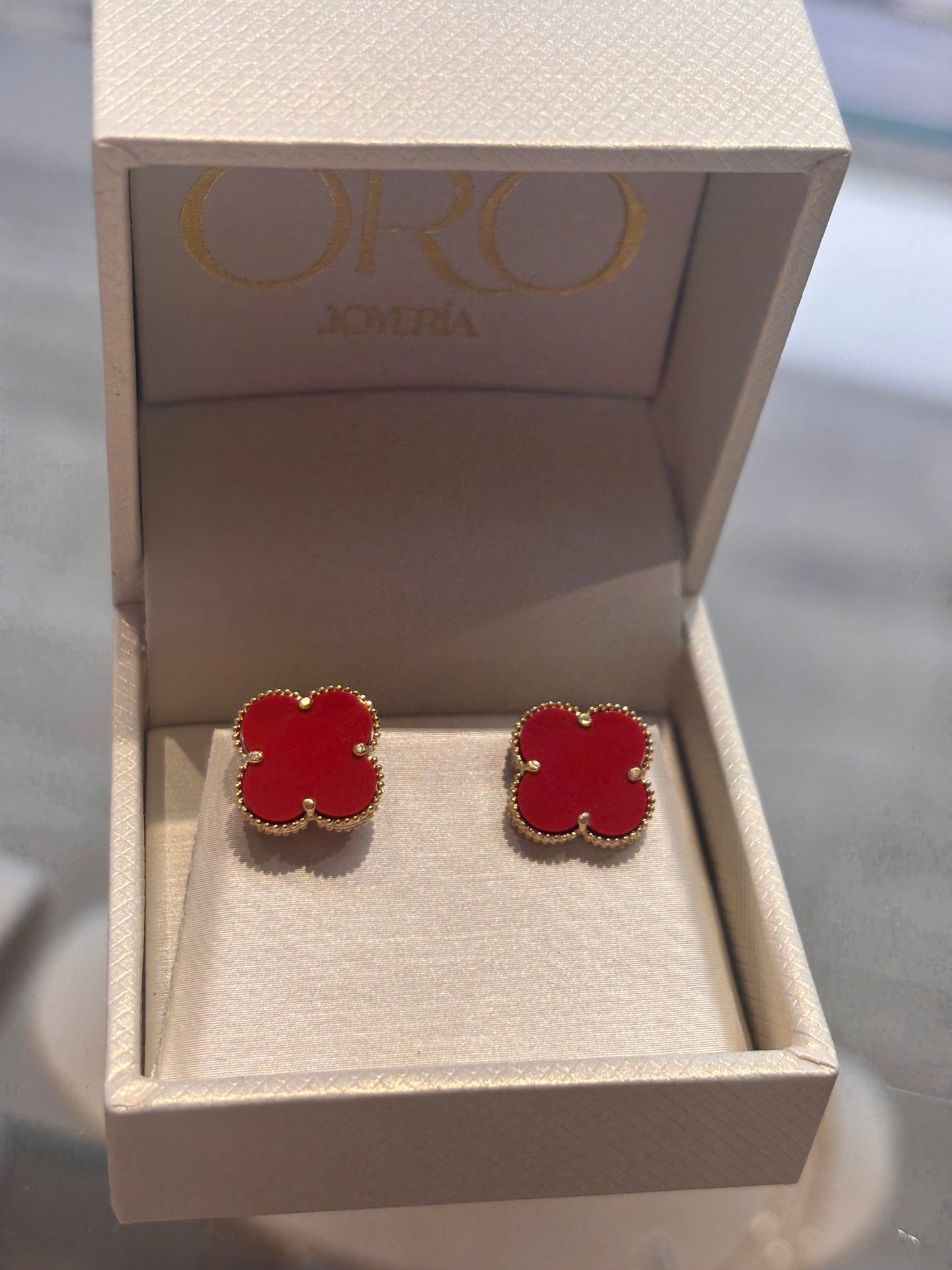 Flower earrings 14k