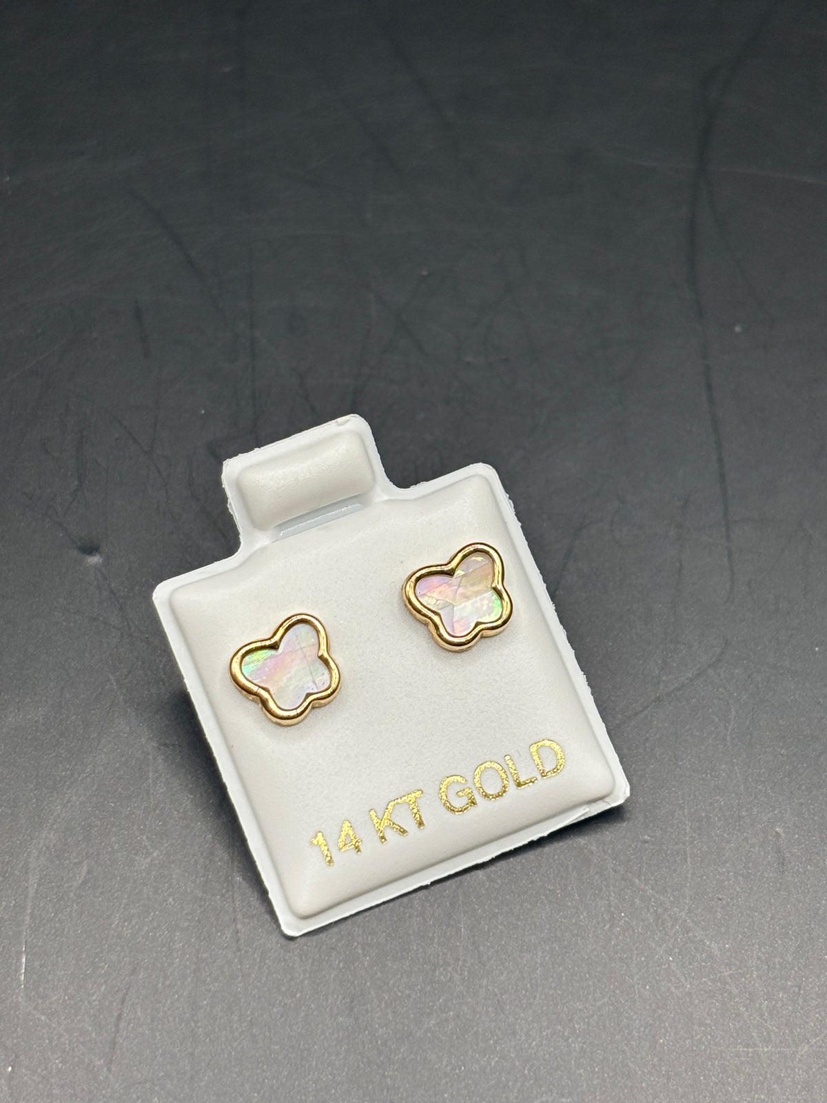 14k butterfly baby earrings