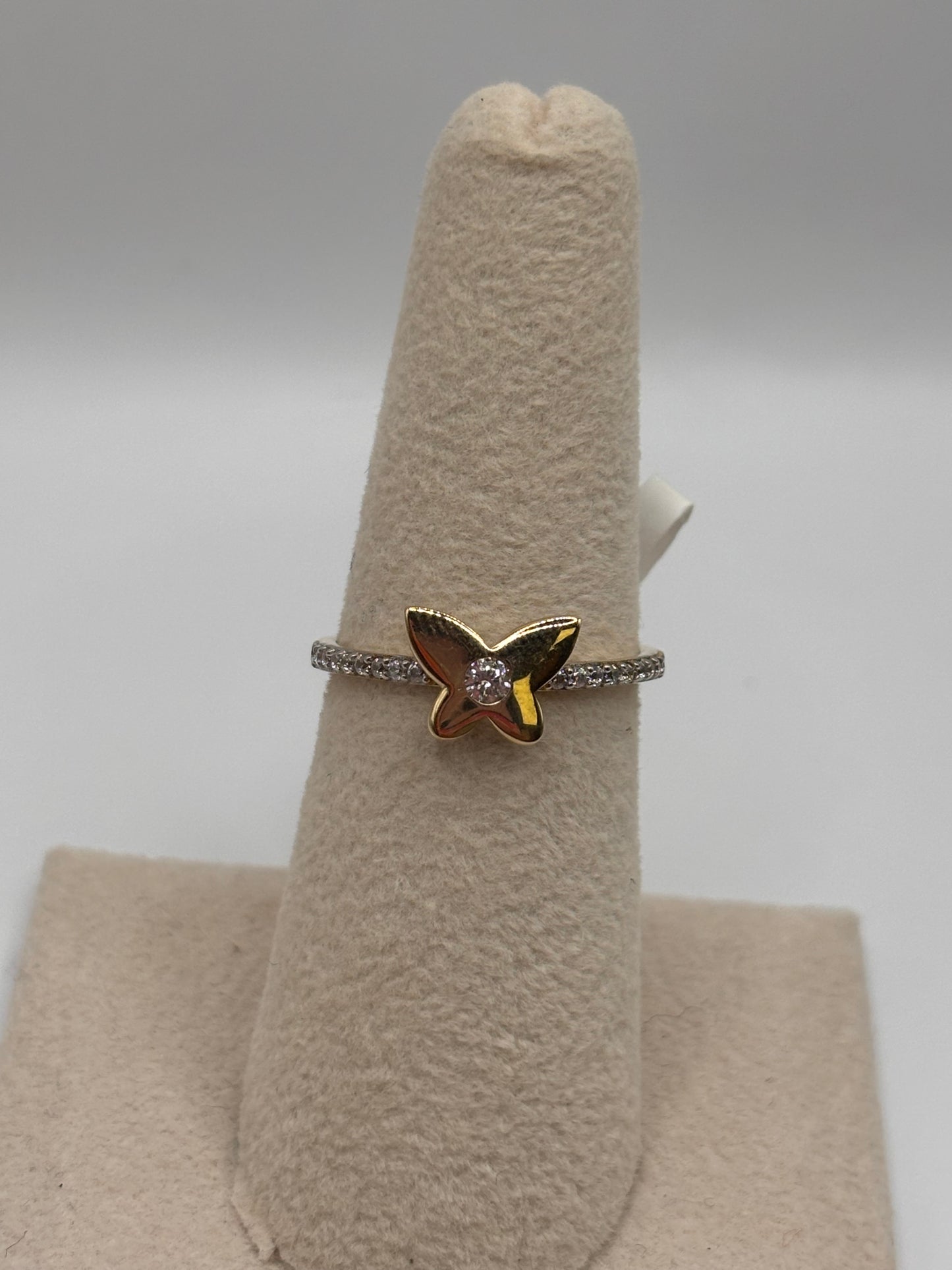 Woman Butterfly ring 10k