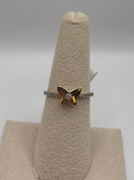 Woman Butterfly ring 10k