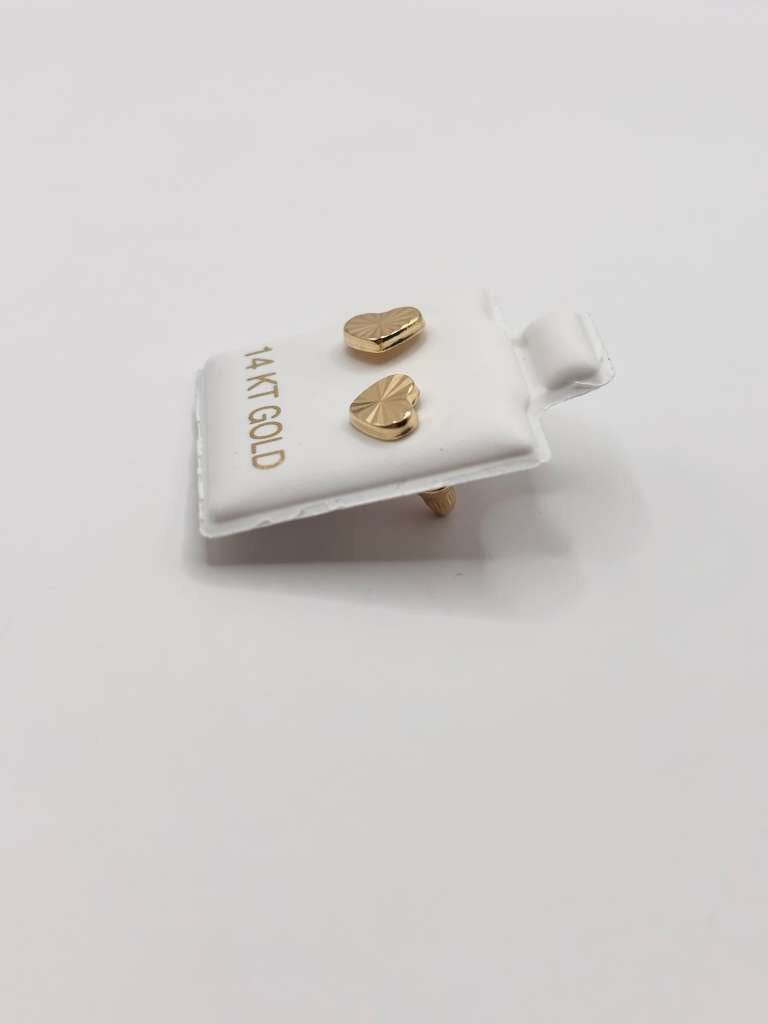 Heart earrings 14k