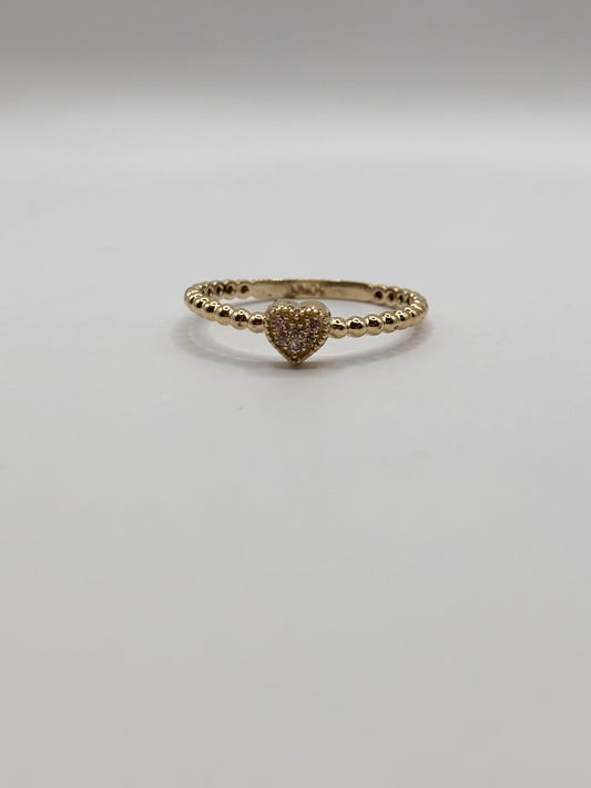 10k heart ring