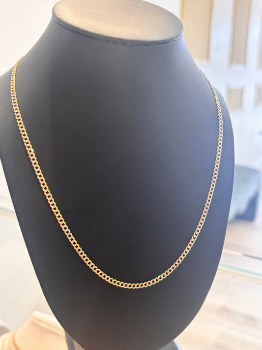 Diamond cut Cuban chain 14k