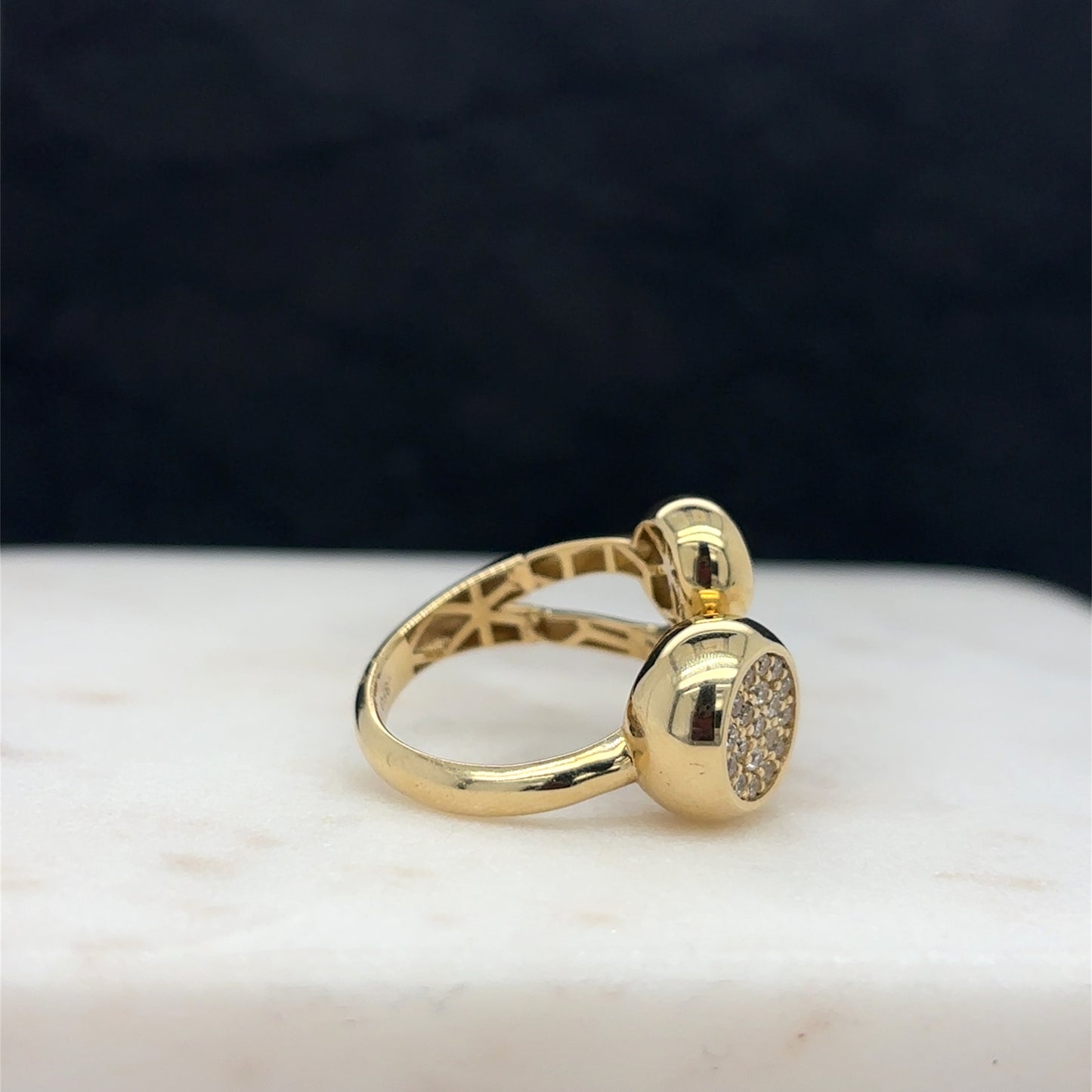 14k gold cluster ring