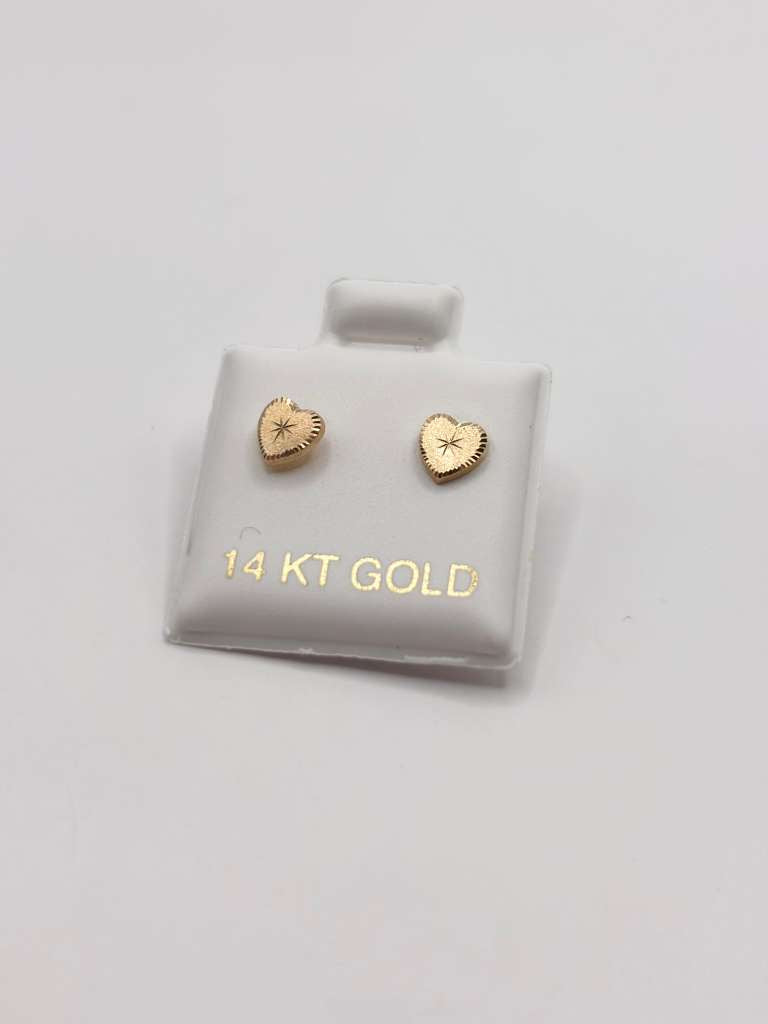 Heart earrings 14k