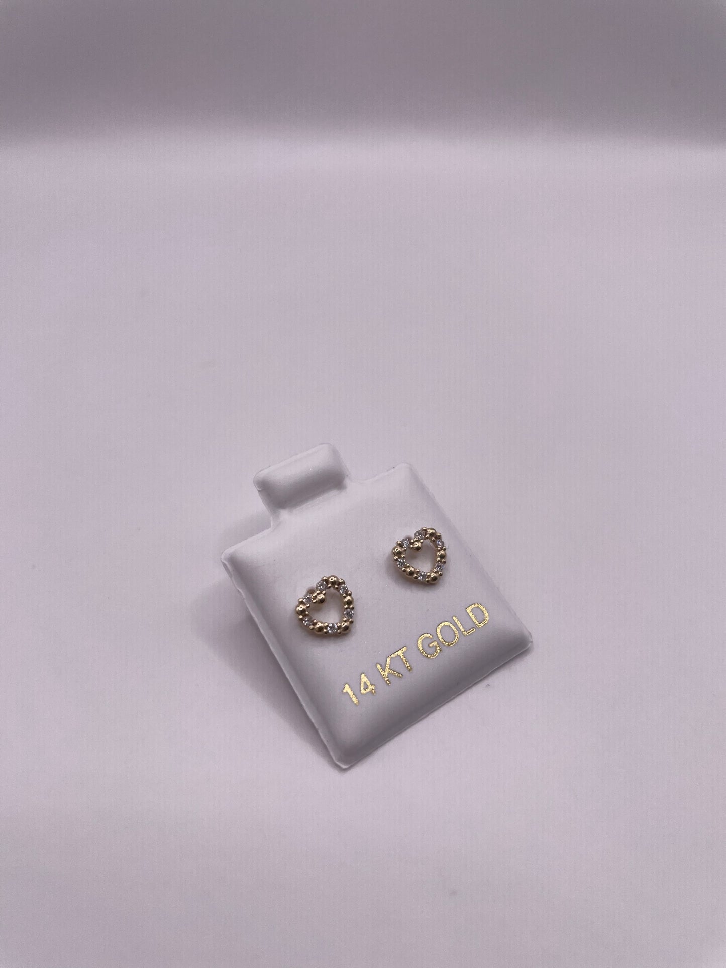 Heart earrings 14k