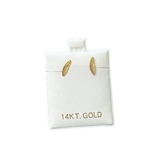 Feather earrings 14k