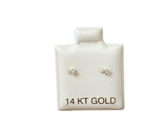 CZ earrings 14k