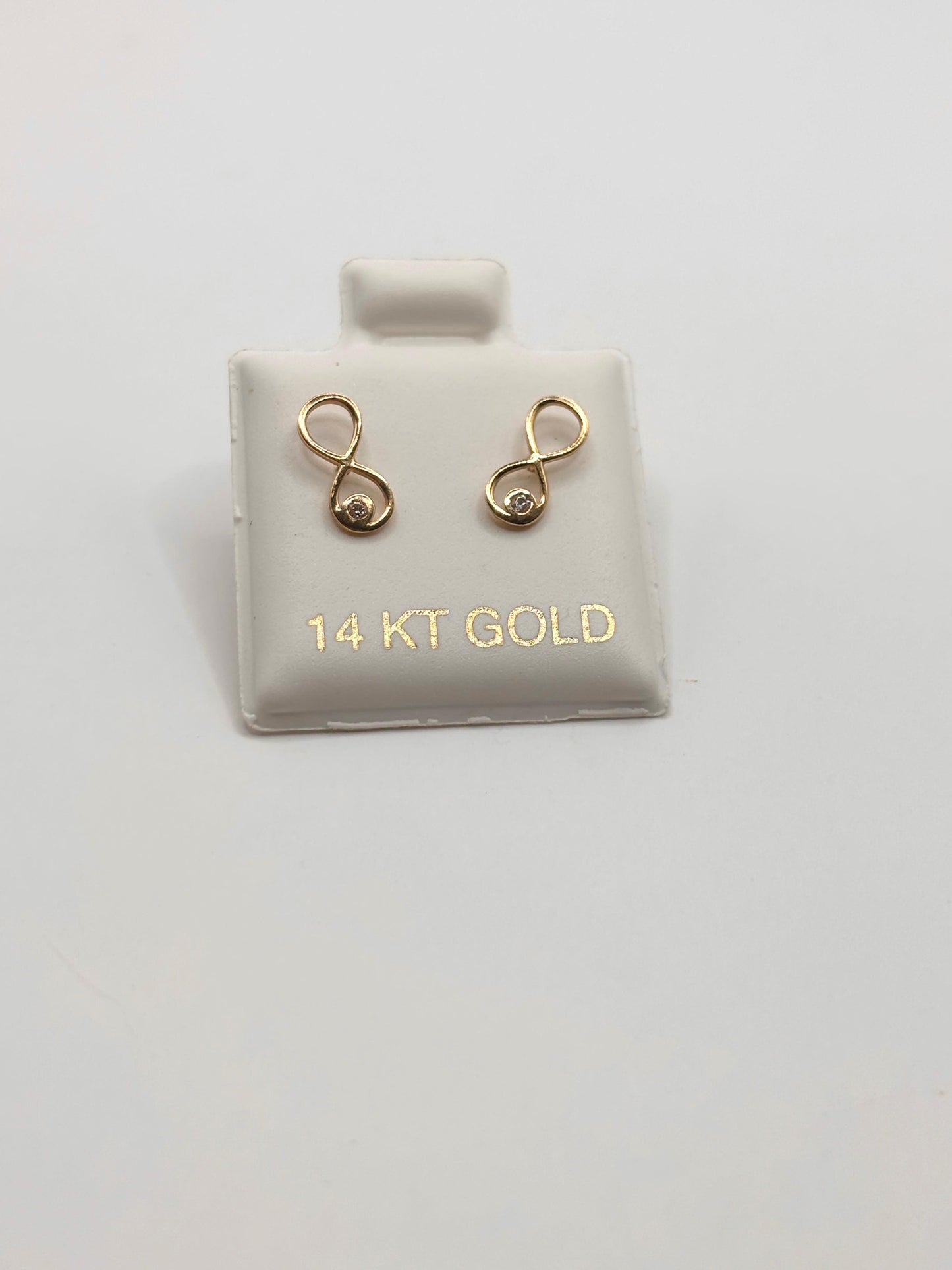 Infiniti earrings 14k