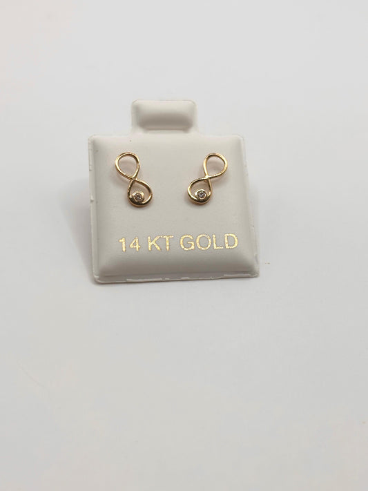 Infiniti earrings 14k