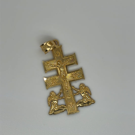 14k caravaca pendant