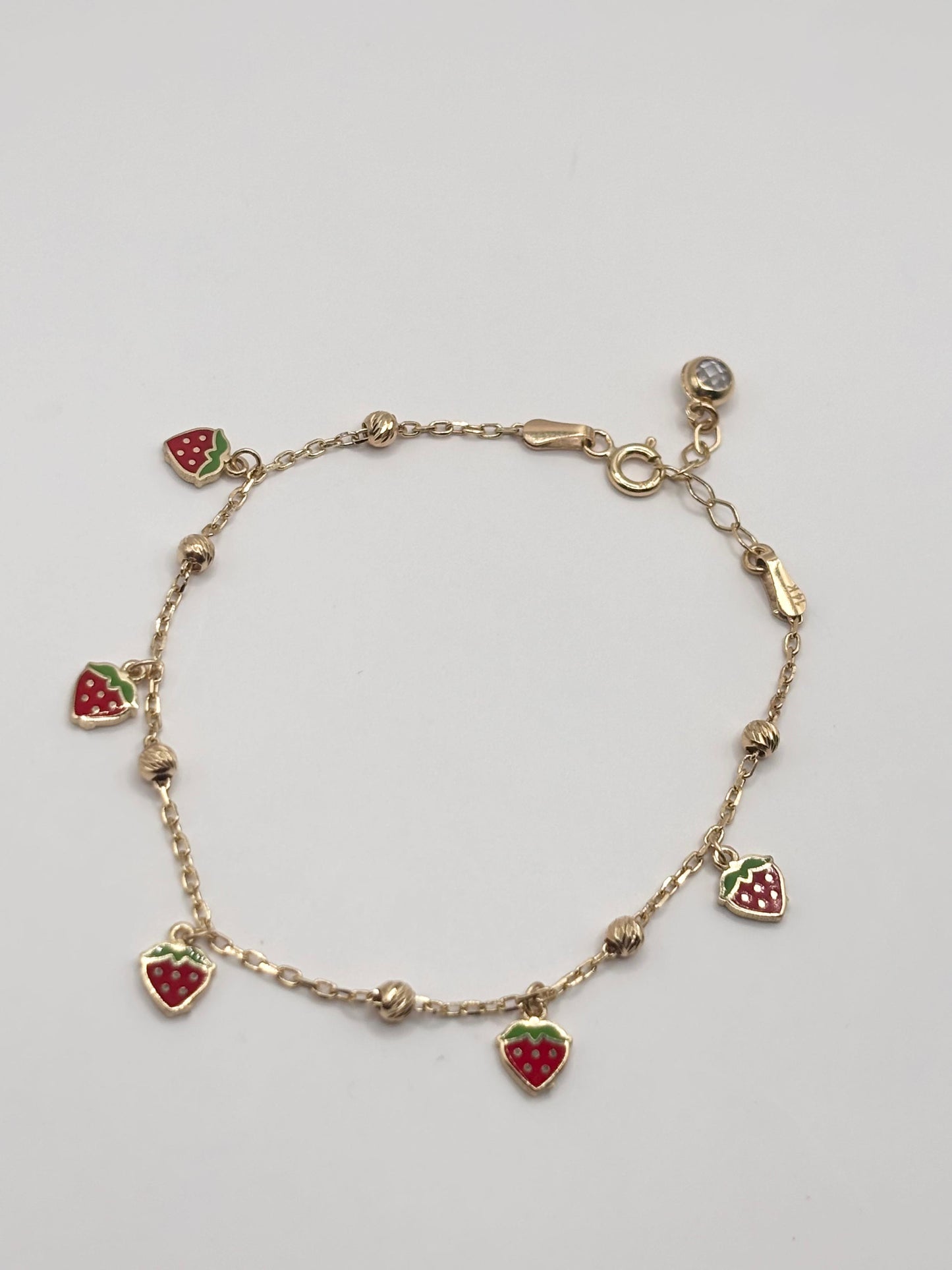 Strawberry bracelet 14k
