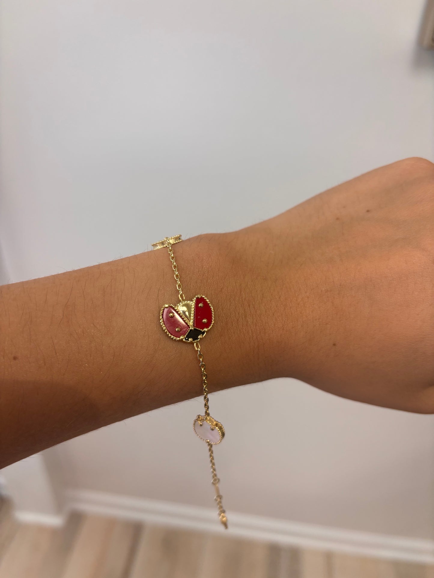 Woman bracelet ladybug 14k