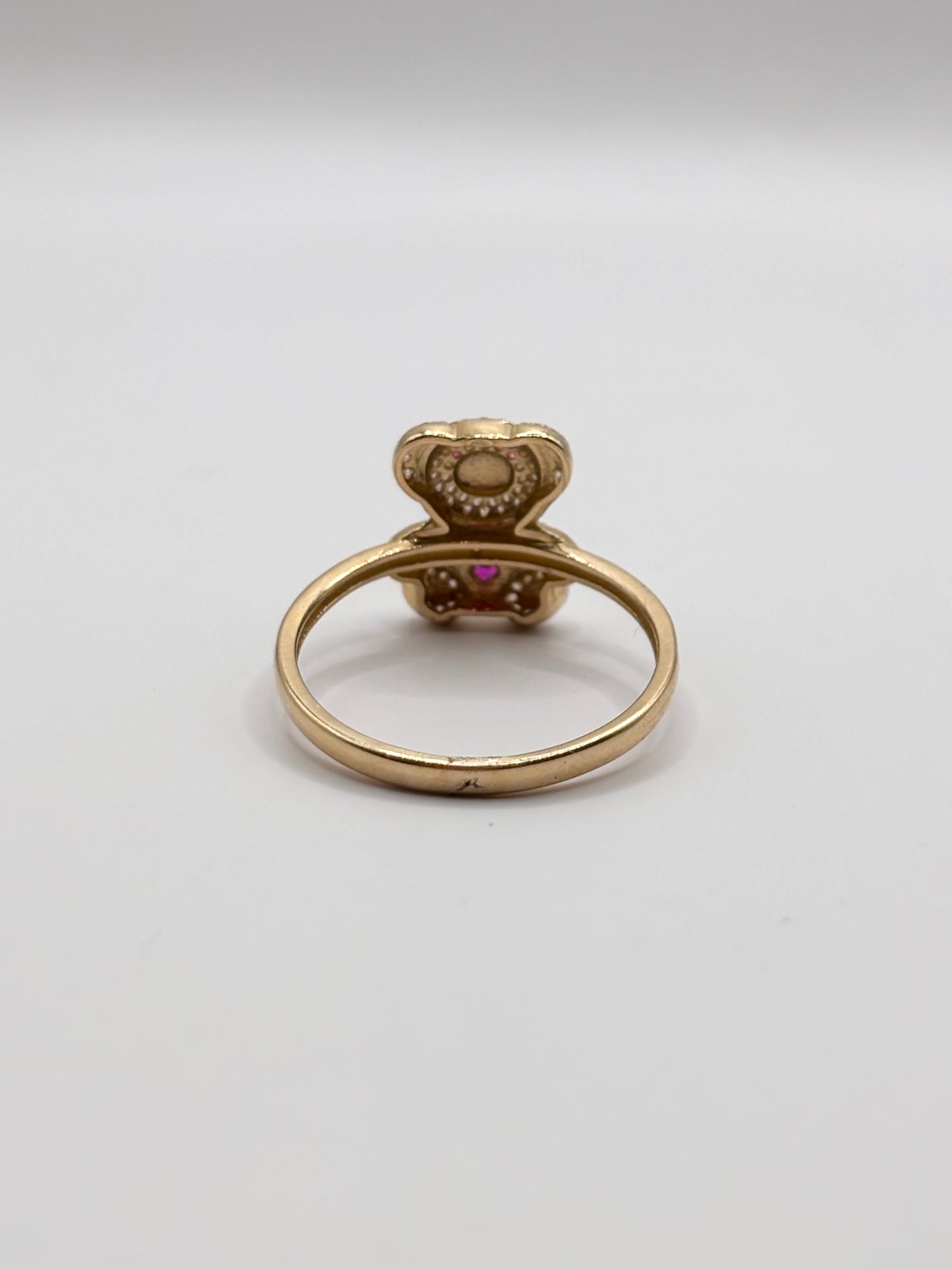 14k teddy bear ring