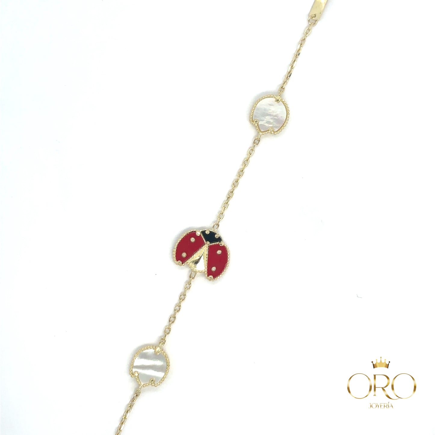 Woman bracelet ladybug 14k