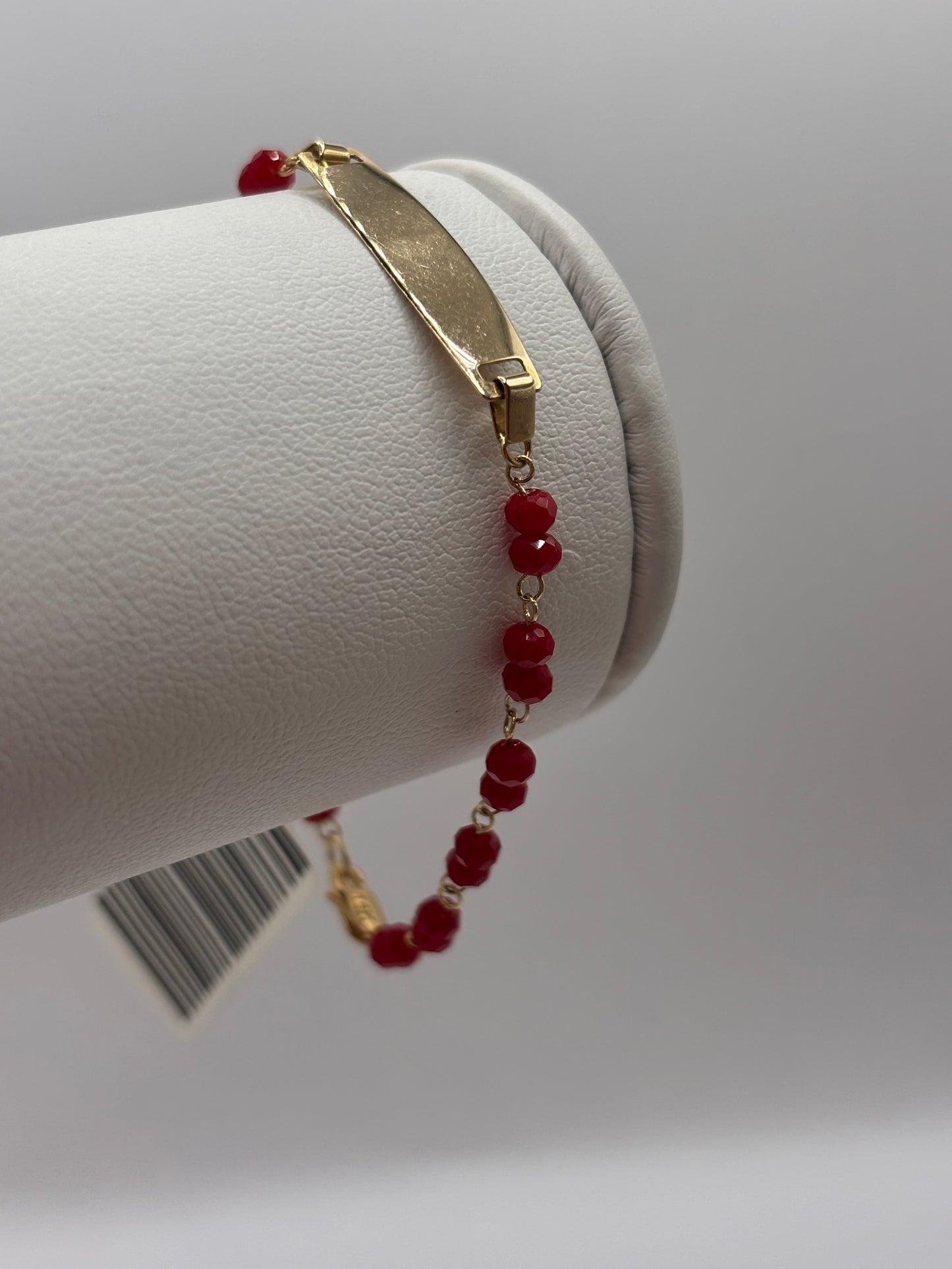 14k red ball ID baby bracelet