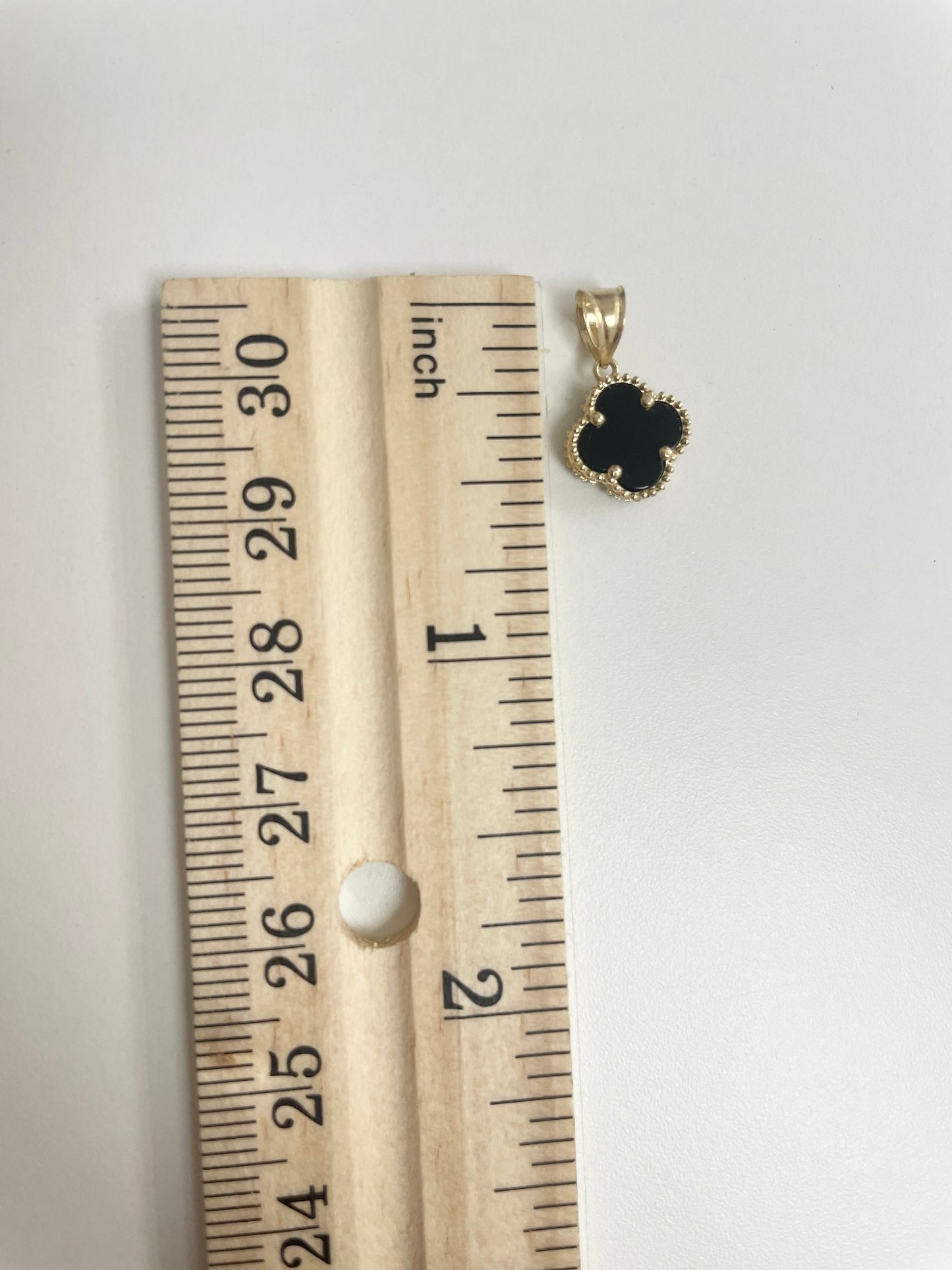 14K Gold Mini Clover Pendant