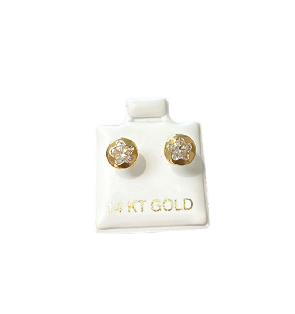 Stars earrings 14k