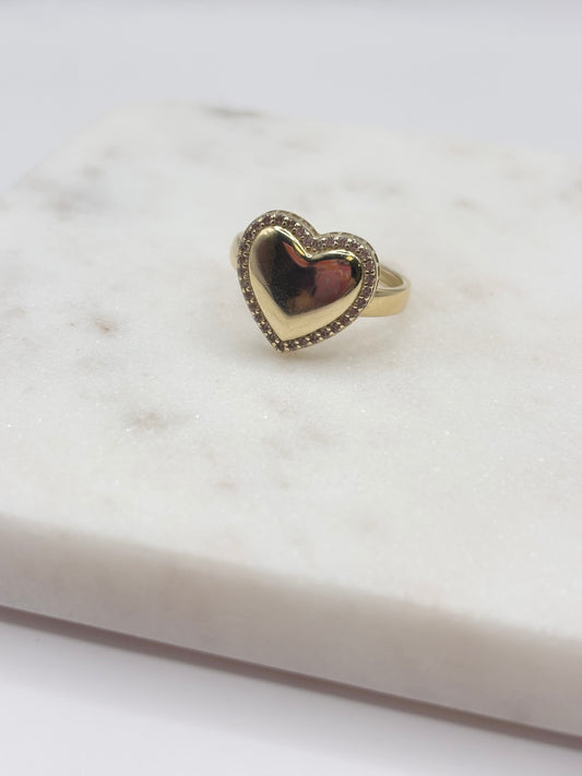 Woman Heart ring 14k