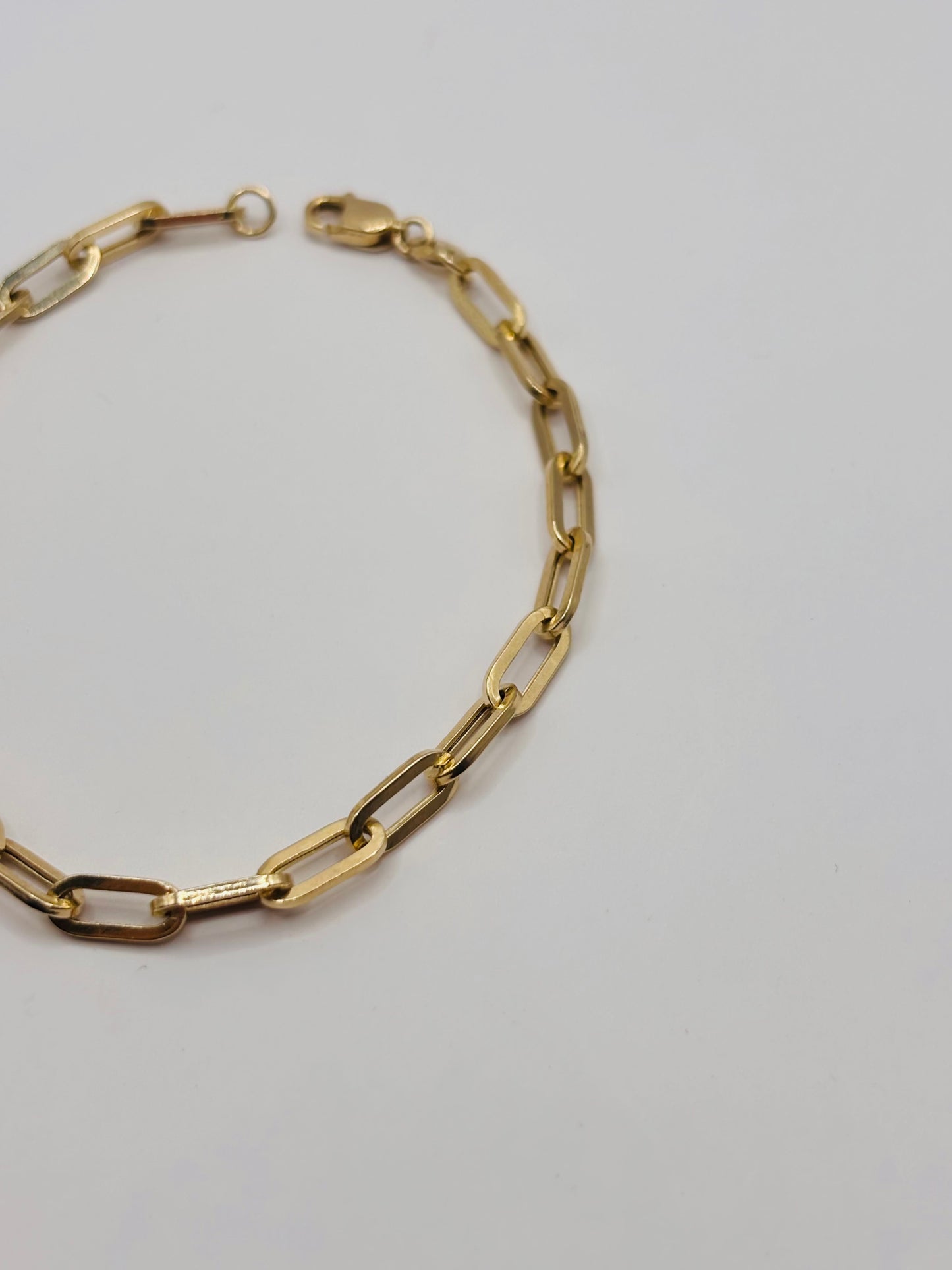 Paper clip bracelet 14k