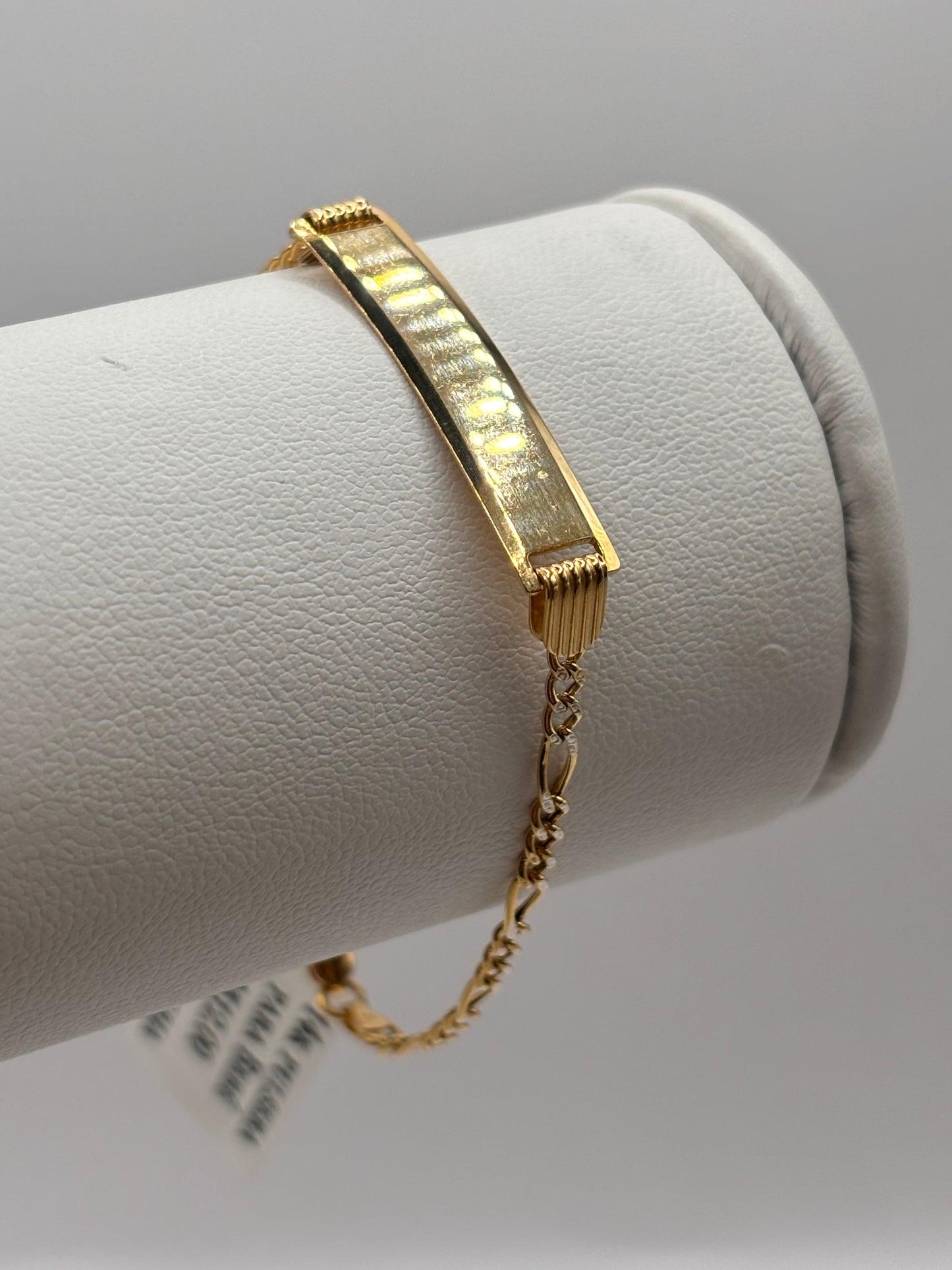 14k baby figaro bracelet