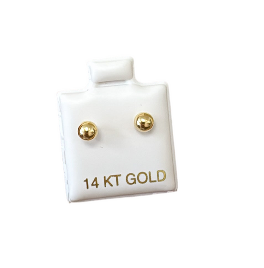 Balls earrings 14k