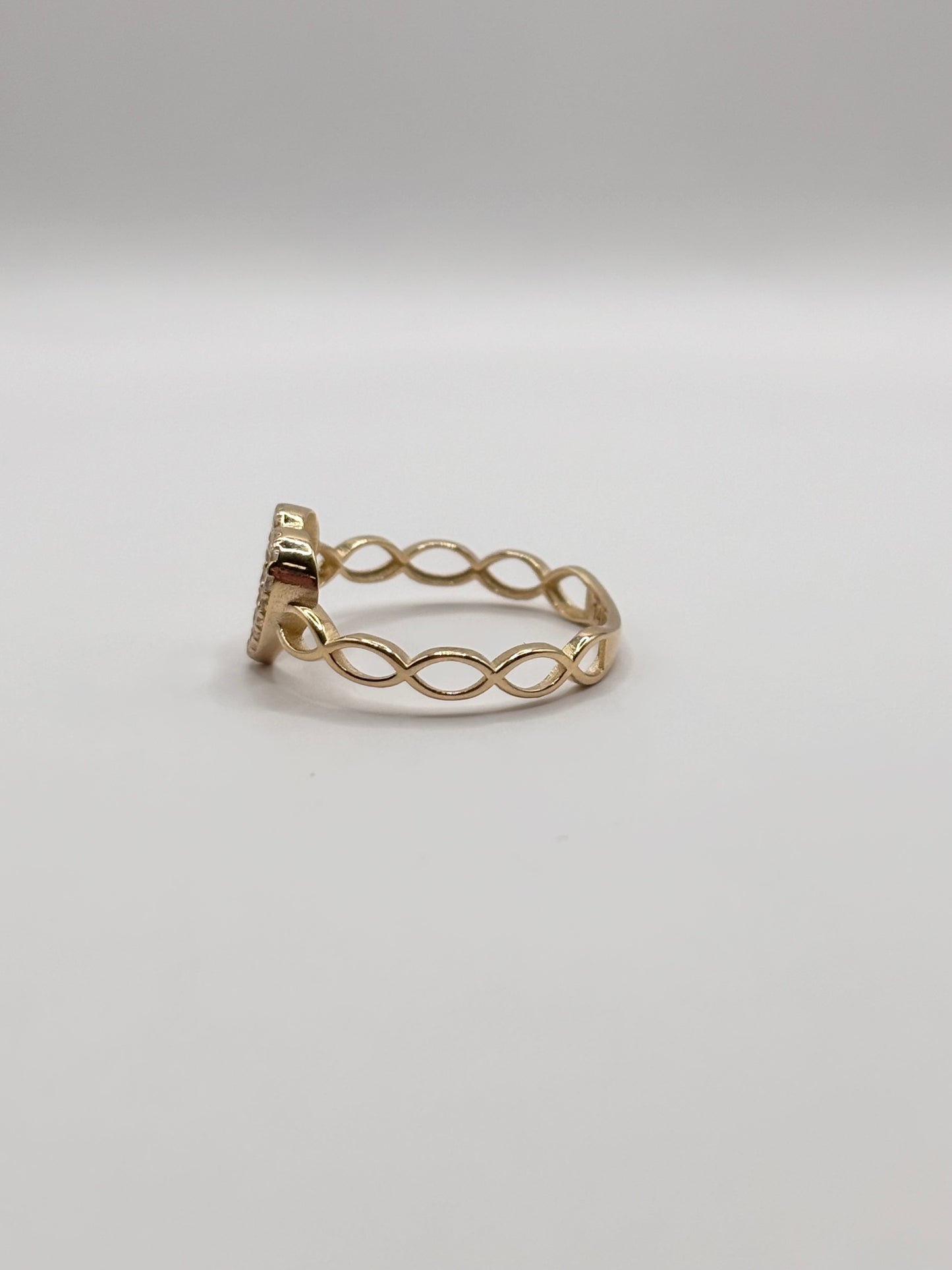 14k heart ring