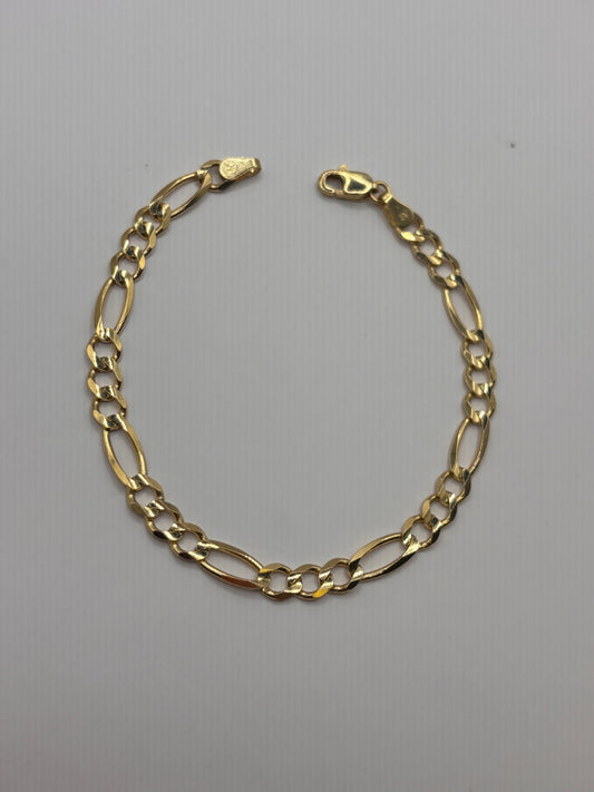 Figaro 14k bracelet