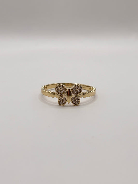 10k  butterfly ring