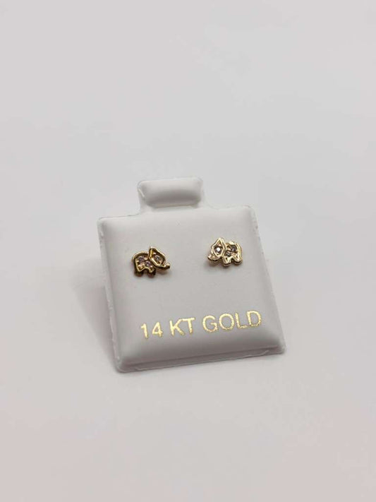 Elephant earrings 14k