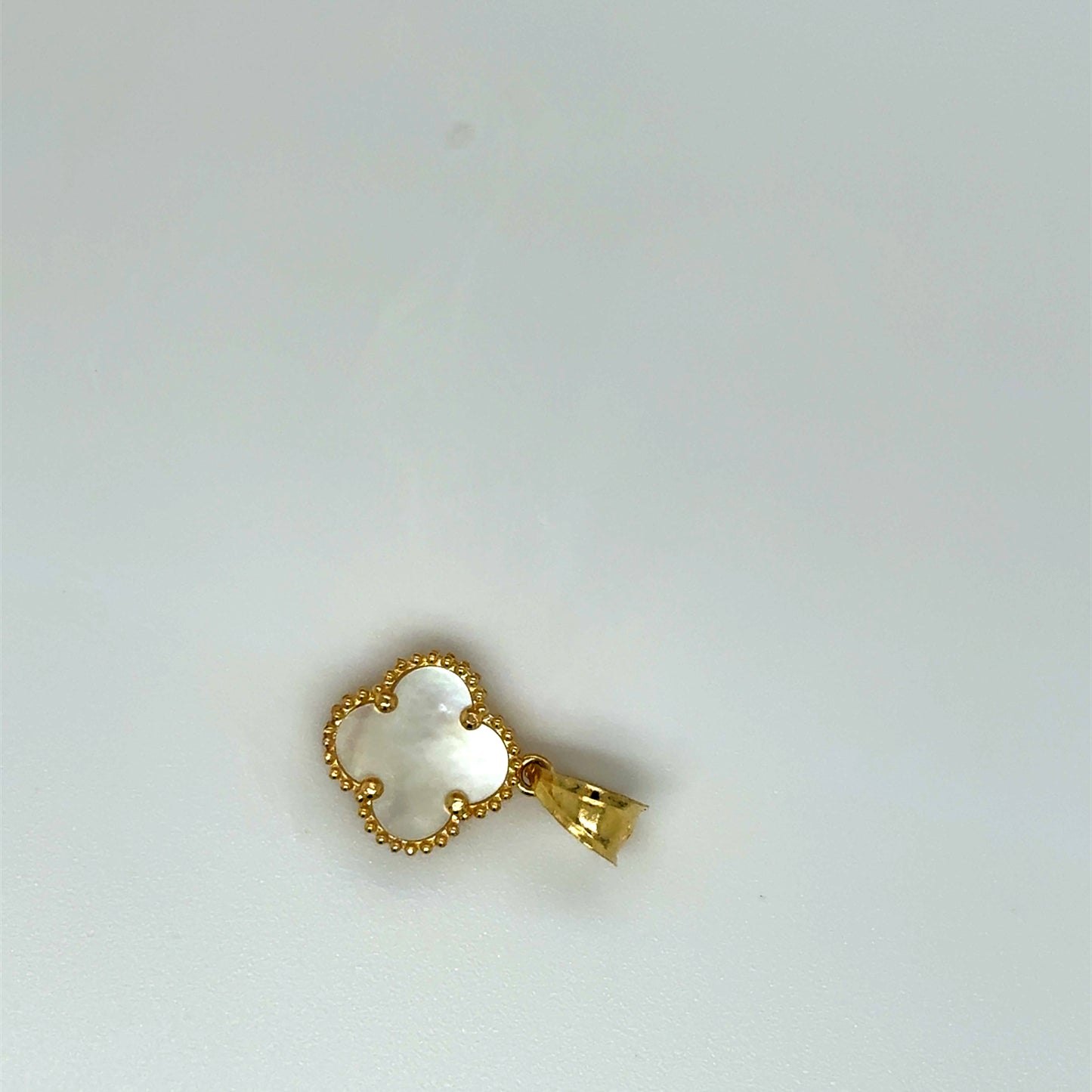 14K Gold Mini Clover Pendant