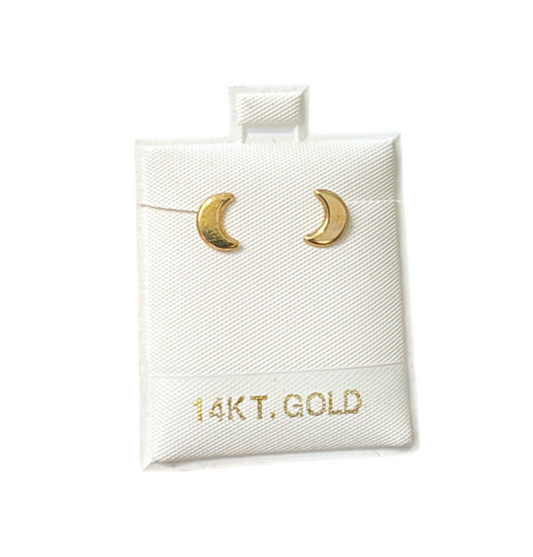 Half moon earrings 14k