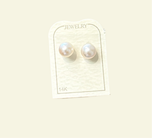 Pearls earrings 14k