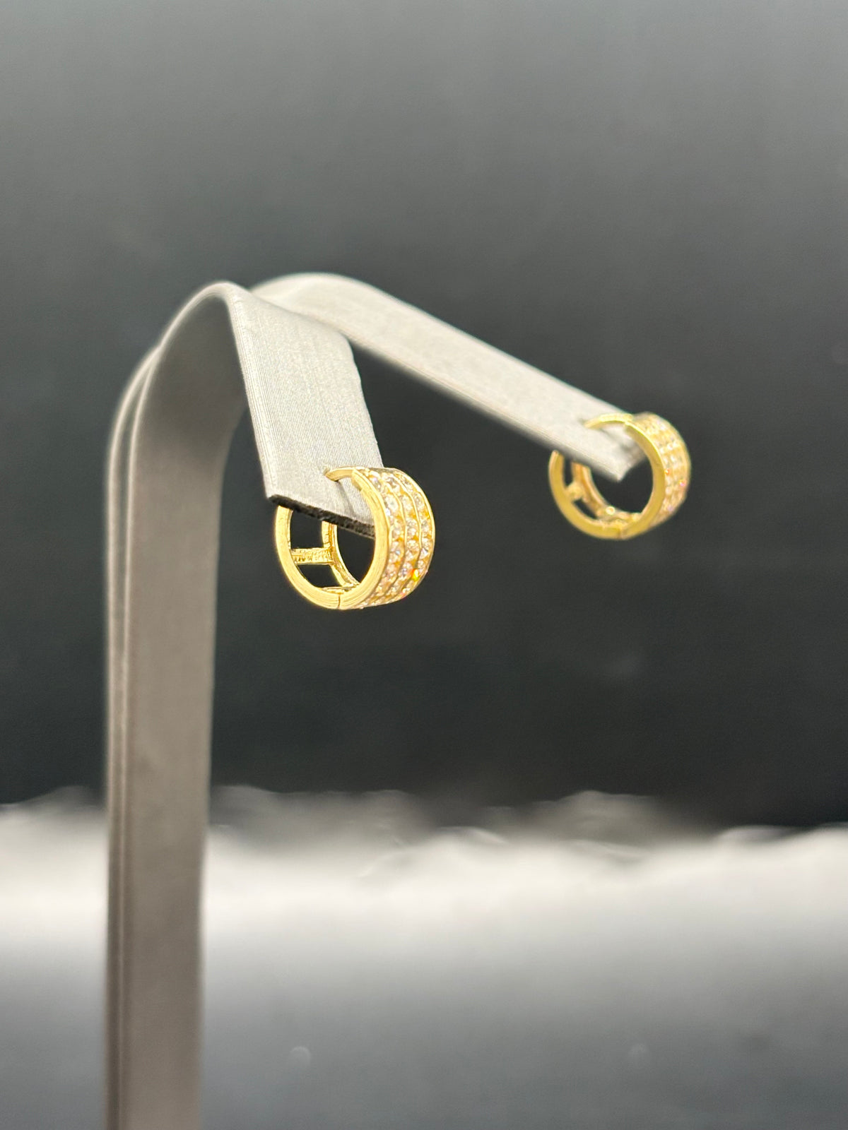14k hoops cz