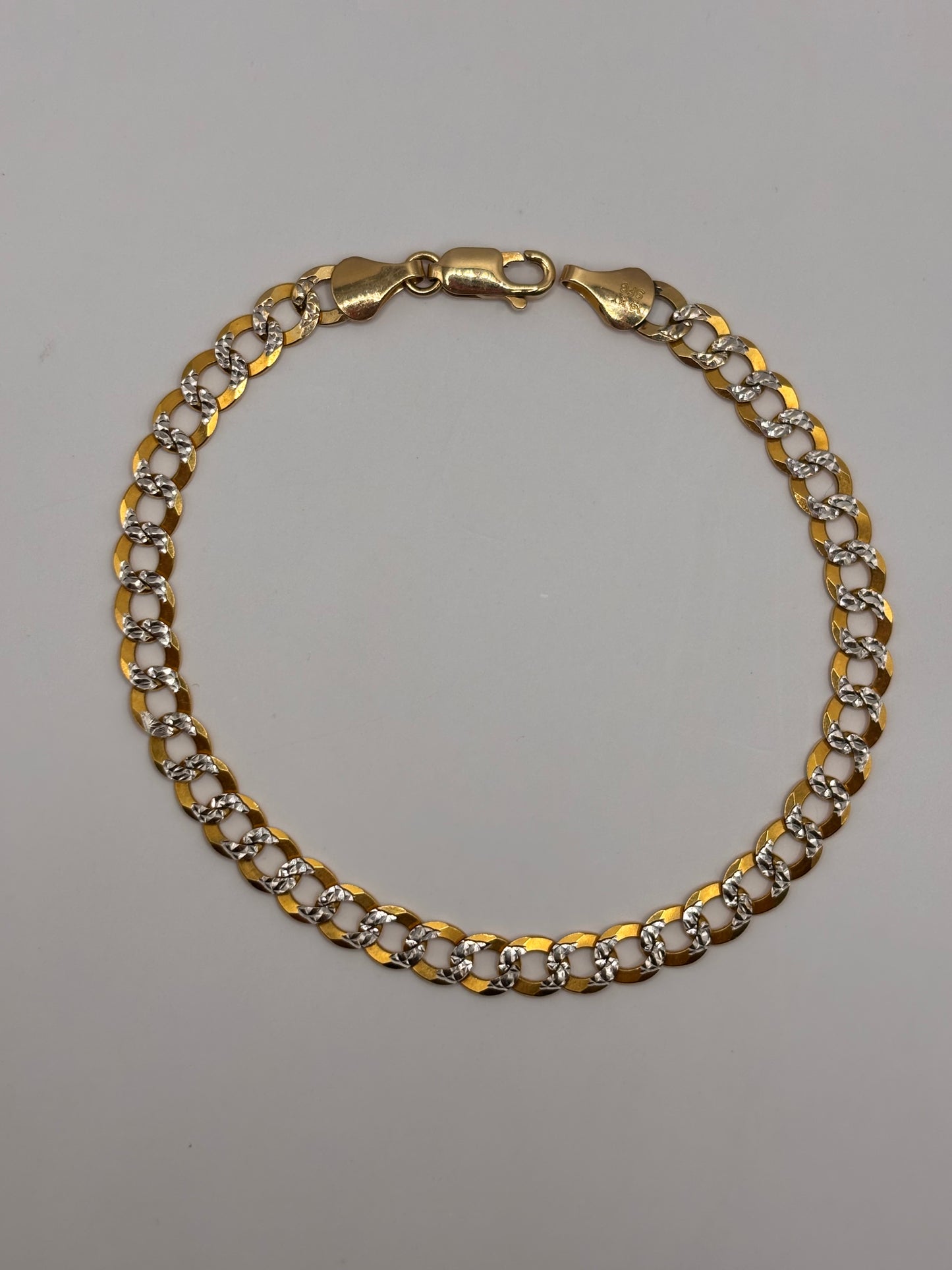 Bracelet Cubana diamond cut 14k