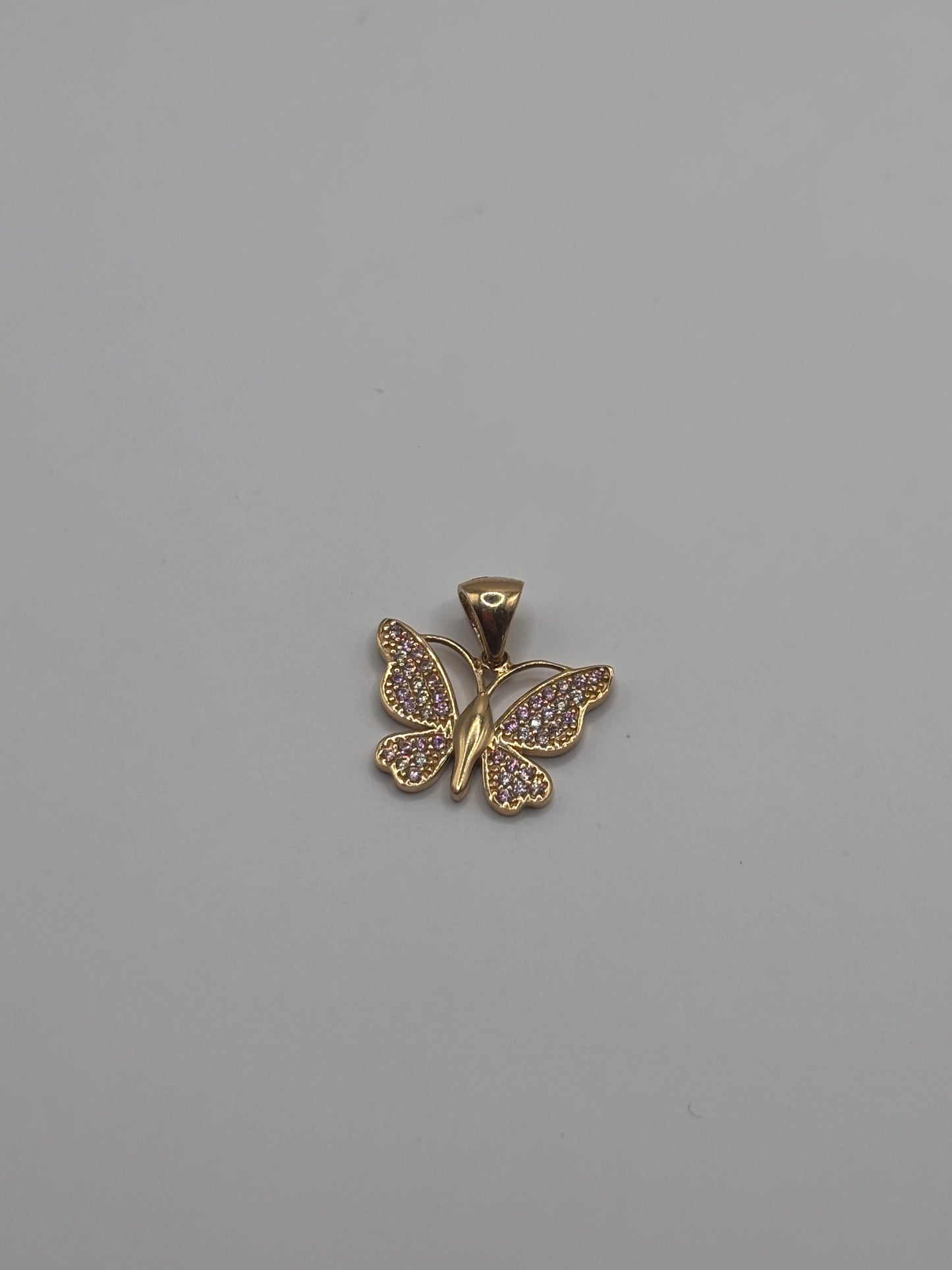 Butterfly pendant 14k