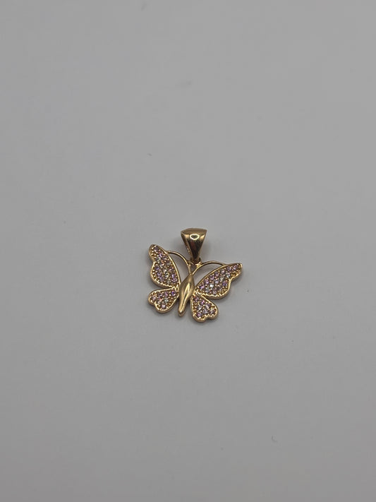 Butterfly pendant 14k