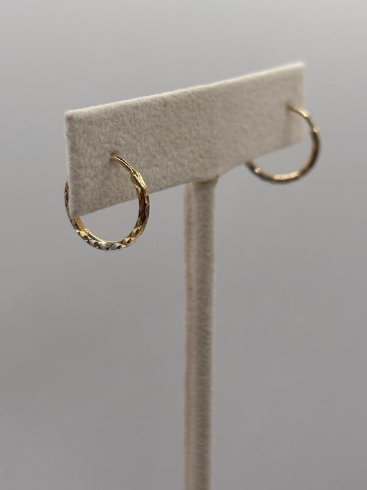 Infinity hoops 14k