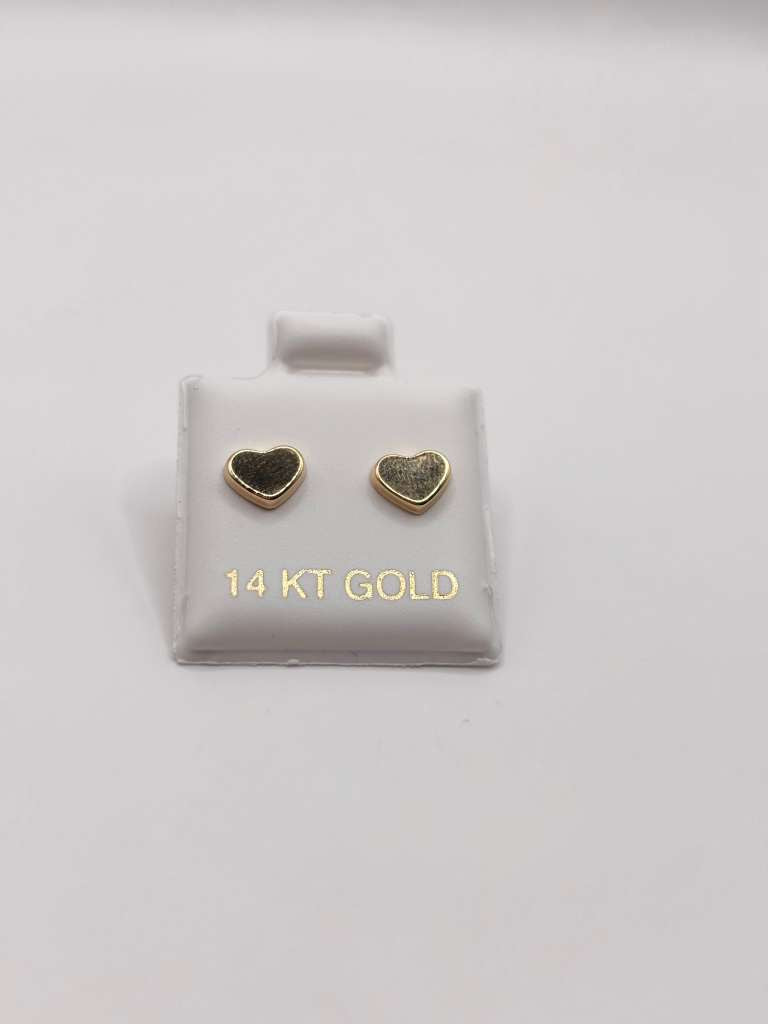 Heart earrings 14k