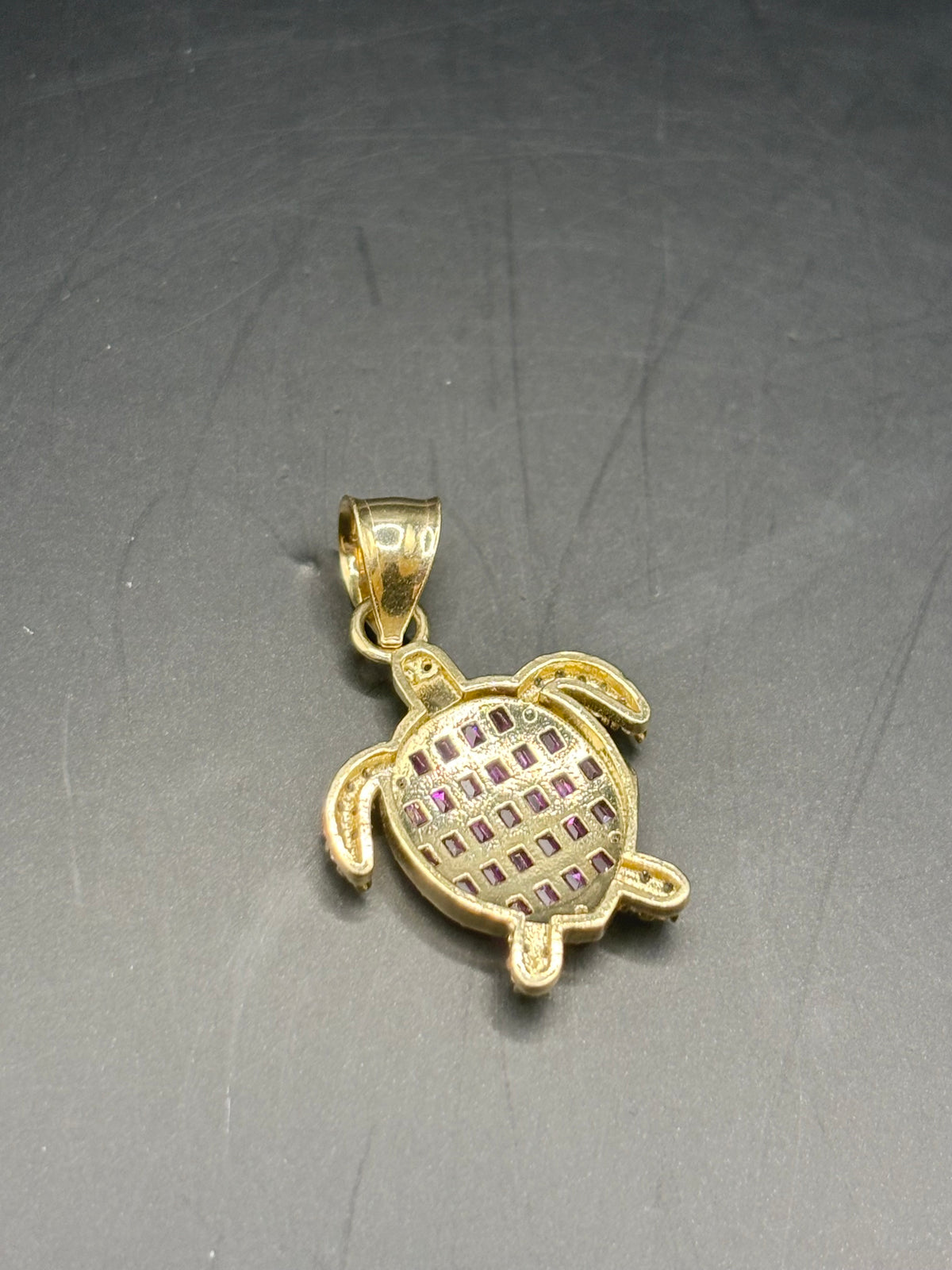 14k turtle cz