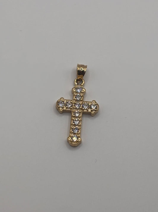 Cross pendant 14k