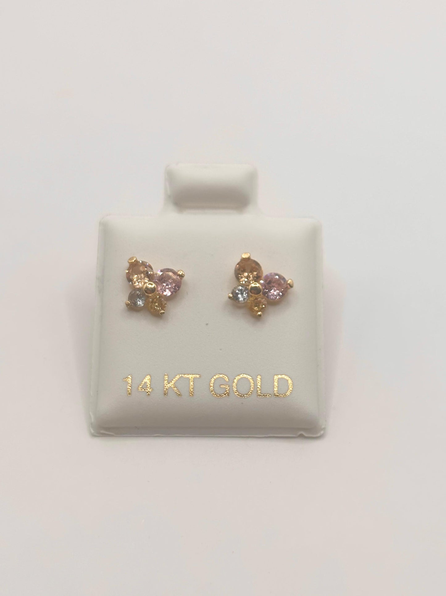Butterfly earrings 14k